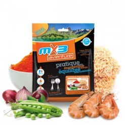 NOUILLES CHINOISES CURRY ROUGE & CREVETTES