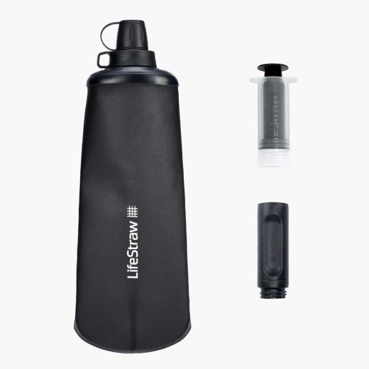 Lifestraw PEAKS SERIES COLLAPSIBLE SQUEEZE 1L DARK GREY 2 Lifestraw PEAKS SERIES COLLAPSIBLE SQUEEZE 1L DARK GREY – Image 2